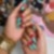 Red Heart French Long Nails - Handmade Green Press On Nails
